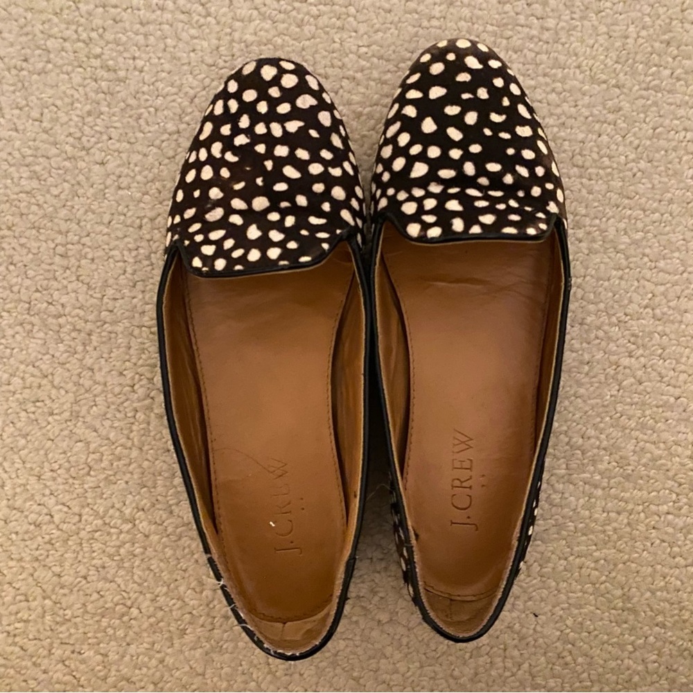 Jcrew Animal Print Calf Hair Flats